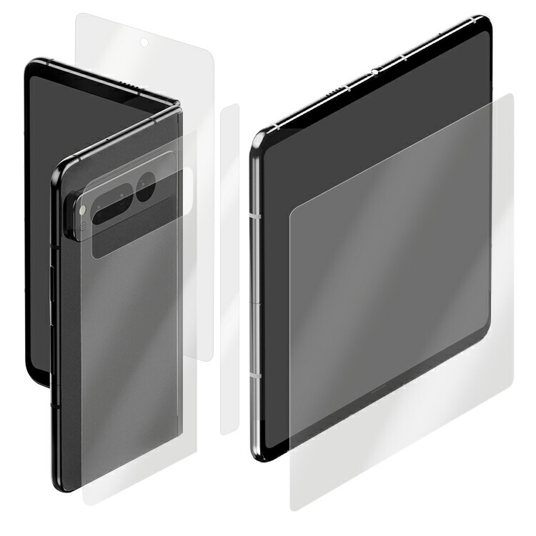 Google Pixel Fold 保護フィルム 液晶保護フィルム+サブディスプレイ液晶保護フィルム+背面保護フィルム+側面保護フィルム TPU素材  光沢 グーグル :pfold-f03h-h230329:IT問屋名古屋店