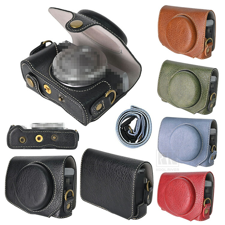 Insta PowerShot G7 X�Ή� Mark III �P�[�X �J�o�[ �V�����_�[�X�g���b�v�t�� PU���U�[ ���f�B�[�X ���|�� �J�����o�b�O �J�����P�[�X ��������