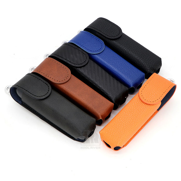 Ploom Aura ケース カバー PUレザー カーボン調 カラビナ付き 収納