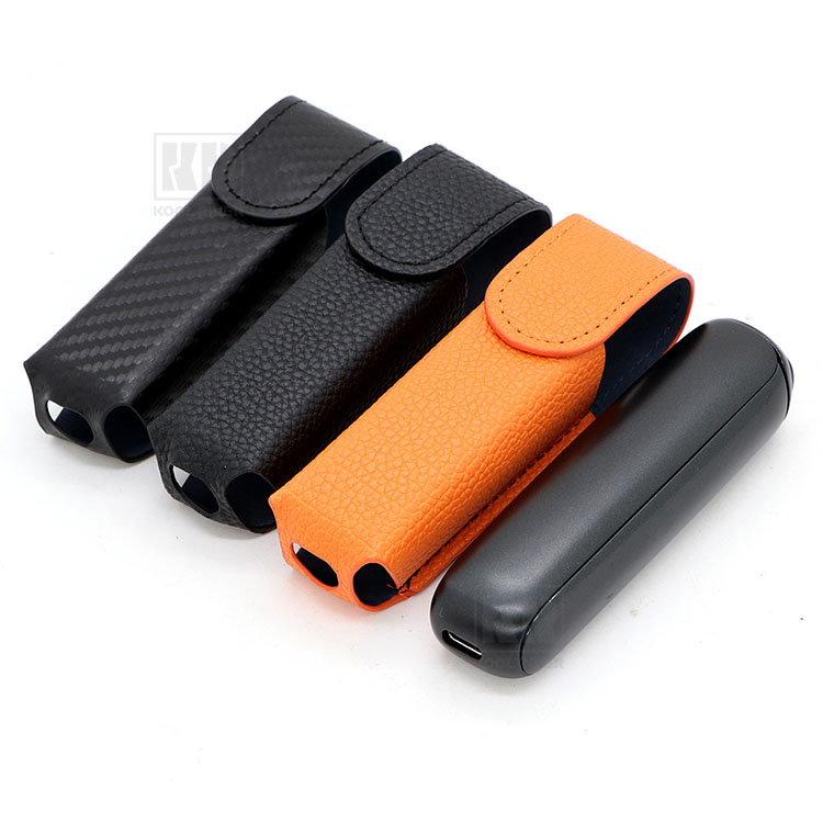 Ploom Aura ケース カバー PUレザー カーボン調 カラビナ付き 収納