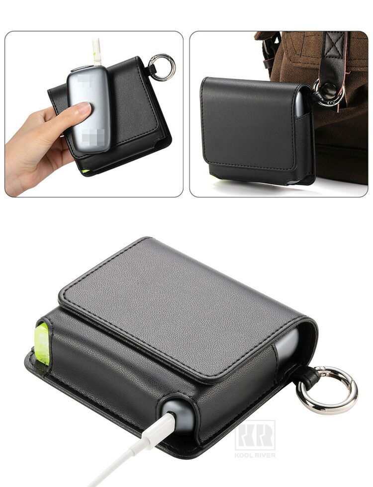 Ploom X ケース ADVANCED カバー PUレザー カラビナ付き タバコ収納