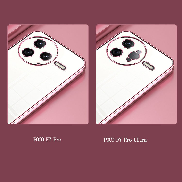 POCO F7 Pro クリアケース F7 Ultra カメラ保護あり カバー クリア 透明 メッキ TPU ソフト ケース ストラップ穴  お洒落 かわいい シンプル 小米 シャオミ |  | 04