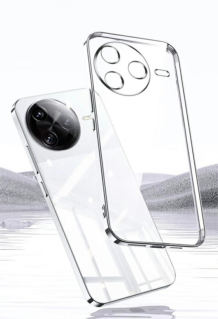 POCO F7 Pro クリアケース F7 Ultra カバー クリア 透明 メッキ TPU ソフト ケース ストラップ穴  お洒落 かわいい シンプル 小米 シャオミ POCO F7 プロ / |  | 01