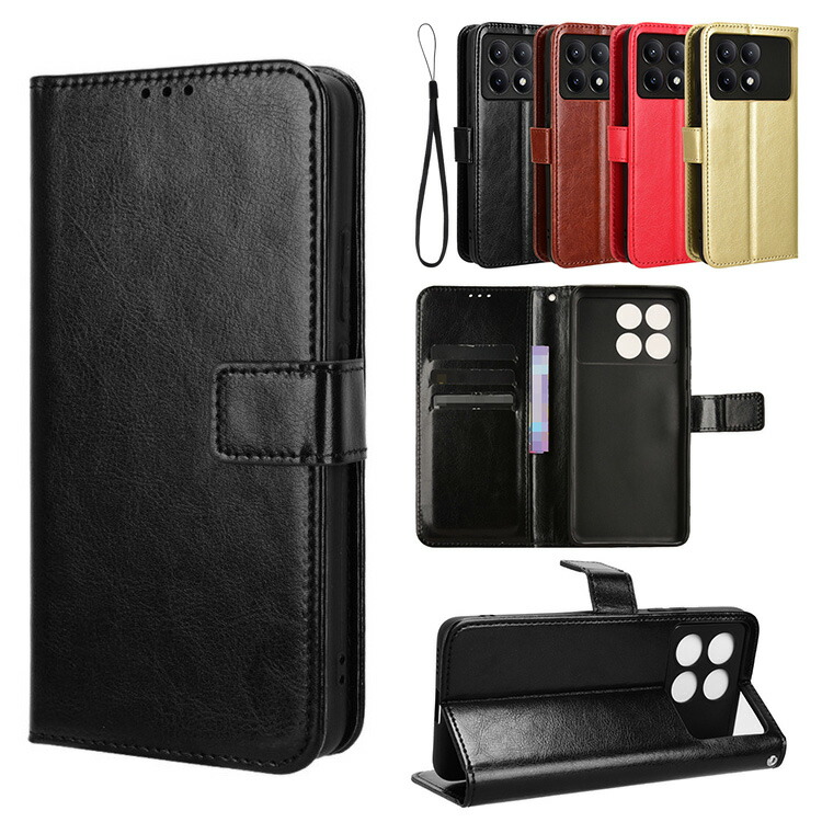POCO F6 pro �P�[�X �蒠�^ �J�o�[ �蒠�^PU���U�[�P�[�X �X�g���b�v�t�� �X�^���h�@�\ �J�[�h���[ �X�g���b�v�z�[���t�� ���� �V���I�~ Xiaomi POCO F6