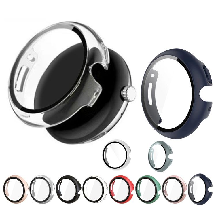 Google Pixel Watch 2 ケース カバー プラスチック+強化ガラス