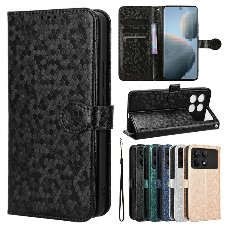 POCO X6 pro �P�[�X �蒠�^ �J�o�[ PU���U�[ �X�g���b�v�t�� �蒠�^���U�[�P�[�X �􉽊w�͗l �X�^���h�@�\ �J�[�h���[ �X�g���b�v�z�[���t�� ���� �V���I�~