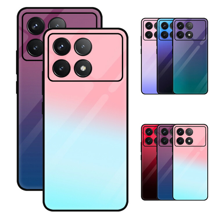 POCO X6 pro �P�[�X / �J�o�[ TPU �O���f�[�V���� �w�ʋ����K���X ���� �V���I�~ Xiaomi POCO X6 �v�� �A���h���C�h �������� ������� �X�}�t�H �X�}�z