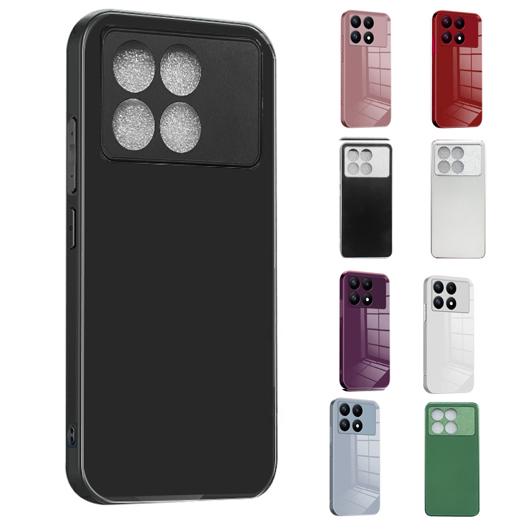 POCO X6 Pro �P�[�X �ϏՌ� �J�o�[  ���������� �w�ʋ����K���X ����TPU �P�[�X �X�g���b�v�� ���� �V���I�~ Xiaomi POCO X6 �v�� ��������