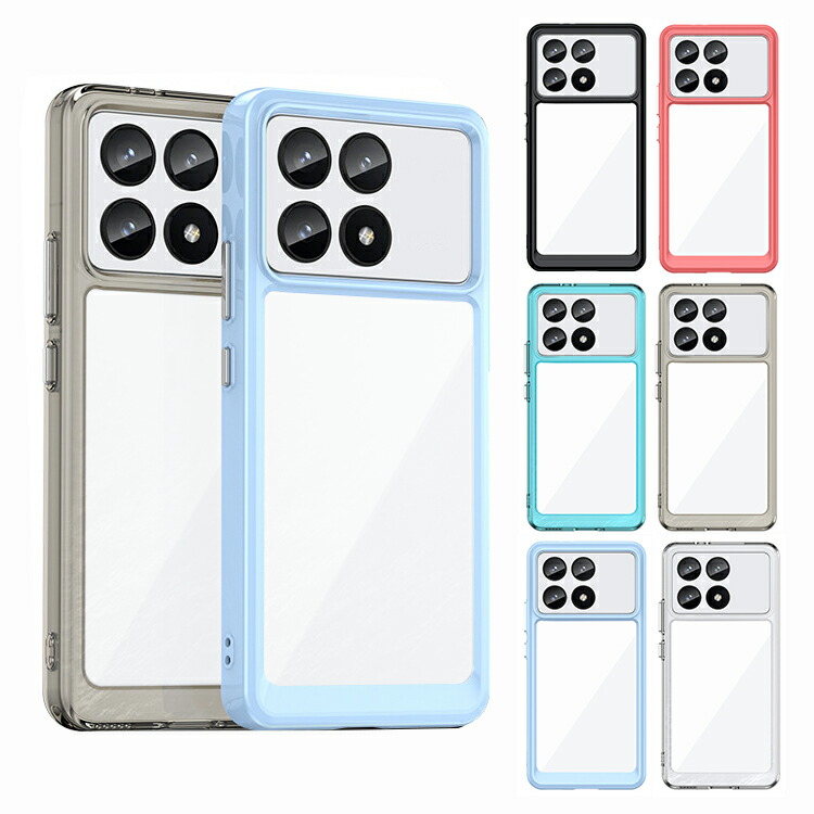 POCO X6 Pro �P�[�X �ϏՌ��J�o�[ �N���A �w�ʓ��� TPU �X�g���b�v�� ���� �V���I�~ Xiaomi POCO X6 �v�� �������� �������