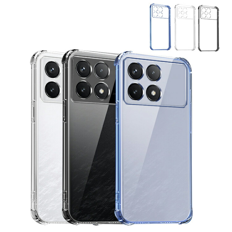 POCO X6 Pro �P�[�X �ϏՌ��J�o�[  �N���A ���� TPU �\�t�g�P�[�X �p �ی� �R�[�i�[�o���p�[ �X�g���b�v�� ���� �V���I�~ Xiaomi POCO X6