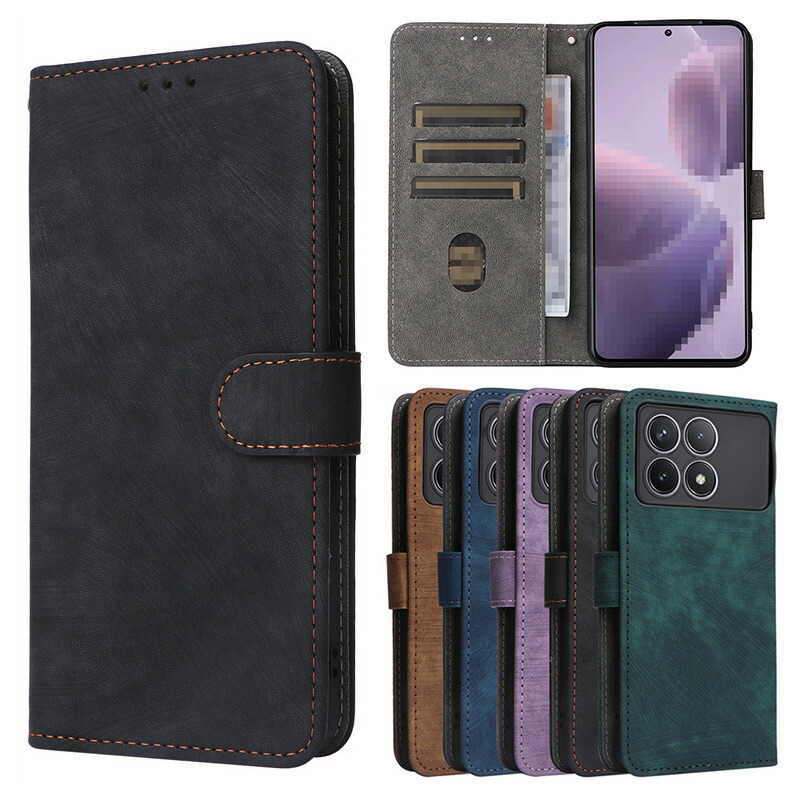 POCO X6 pro �P�[�X �蒠�^ �J�o�[ PU���U�[ �蒠�^���U�[�P�[�X �X�^���h�@�\ �J�[�h���[ ���� �V���I�~ Xiaomi POCO X6 �v�� �A���h���C�h ��������