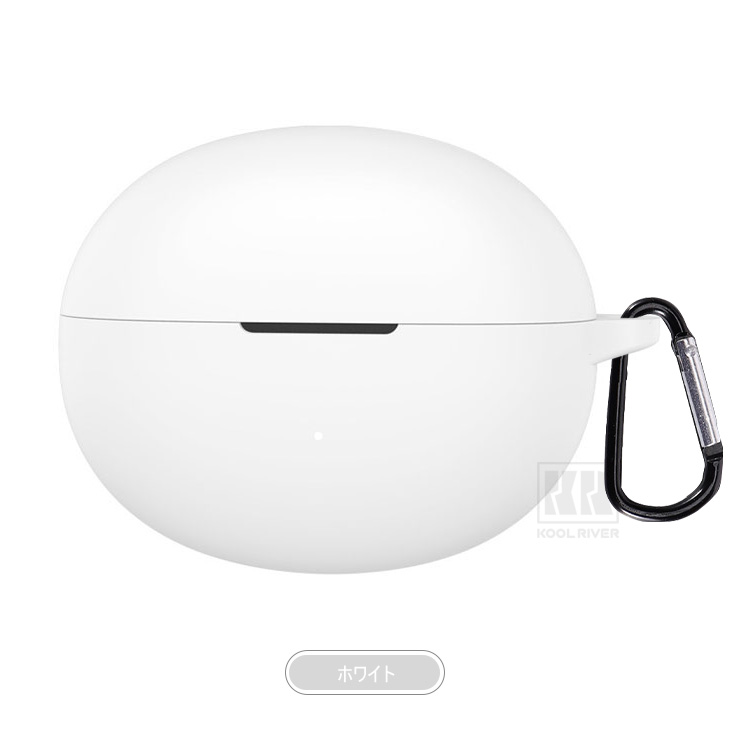 QCY Crossky C50 ケース シリコン シンプル 保護カバー カラビナ付き