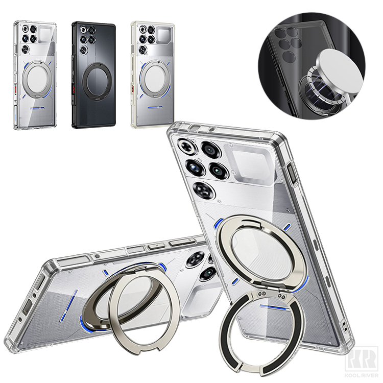 REDMAGIC 11S Pro �P�[�X �N���A 11SPro+ �J�o�[ �ϏՌ� �w�ʃ}�b�g������ Qi�[�d ���C�����X�[�d �����O�t�� �X�^���h�@�\ �V���v�� �w�ʃP�[�X Nubia