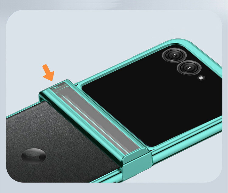 Moto Razr 40 Ultra クリアケース カバー メッキ クリア 透明