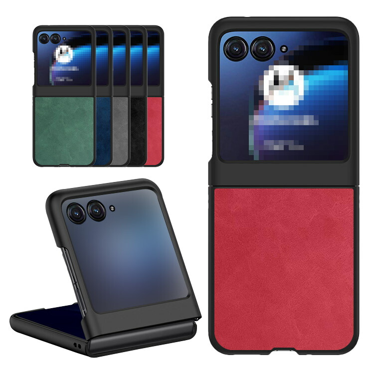 Moto Razr 40 Ultra �P�[�X �J�o�[ �܂肽���݌^ PU���U�[+�v���X�`�b�N Motorola ���g���[�� ���[�U�[40 �E���g�� �A���h���C�h