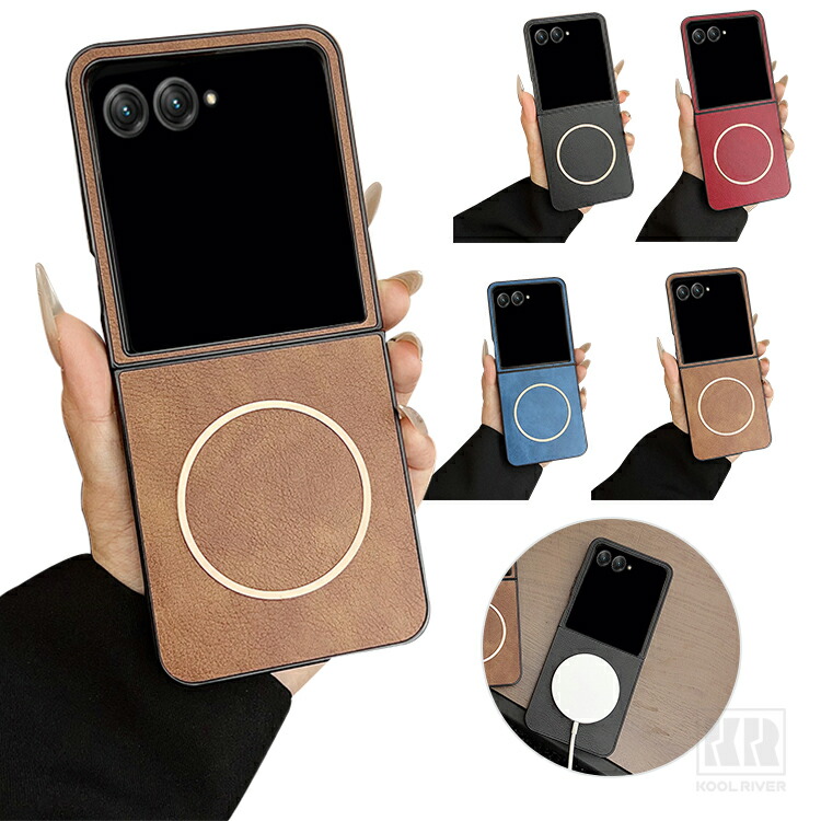 Razr 60/60s/60d �P�[�X Razr60 Ultra �ϏՌ� �J�o�[ �܂肽���݌^ Qi�[�d ���C�����X�[�d �Ή� PU���U�[ �X�g���b�v�z�[���t�� �V���v�� ������ �X�g���b�v��