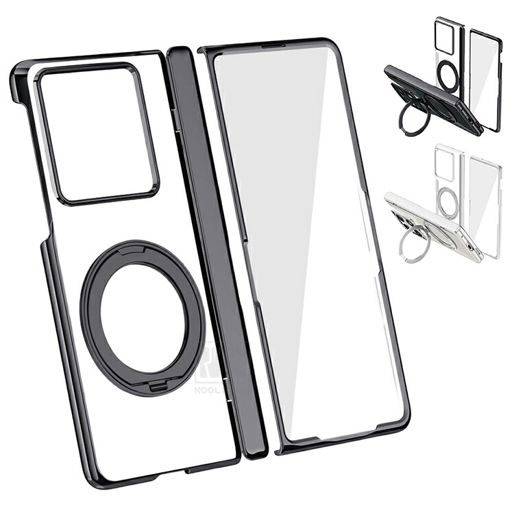 Razr Fold�Ή� �P�[�X �N���A �J�o�[ ���b�L �܂肽���݌^ ���� �����K���X�t�B�����t�� �����K���X+�v���X�`�b�N �O�ʋ����K���X �����O�t��