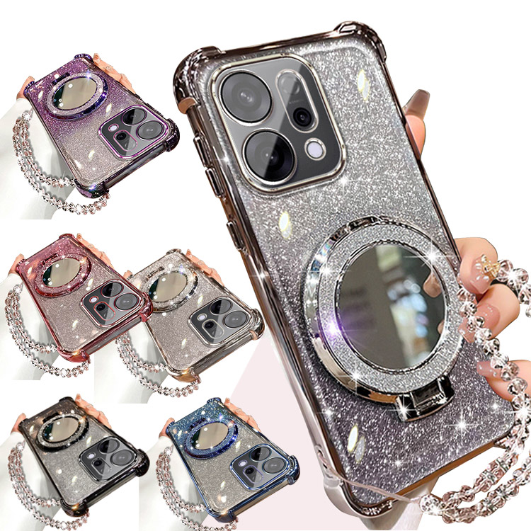 Reno14 5G �P�[�X �J�����ی삠�� �J�o�[ ���b�L TPU �����^�X�}�z�����O�t�� �~���[�t�� �X�g���b�v�t�� �\�t�g�P�[�X �p �ی� �R�[�i�[�o���p�[ OPPO