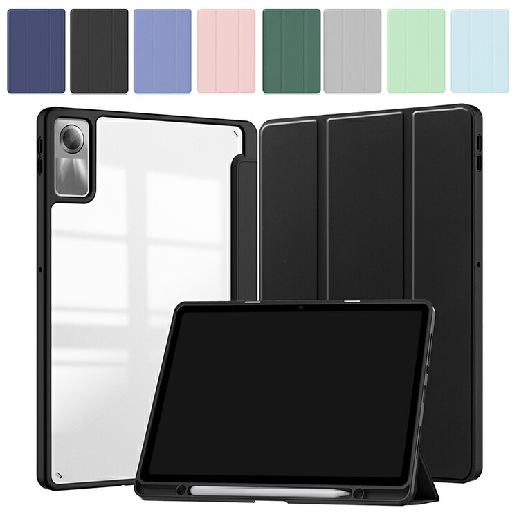 Redmi Pad 2 �P�[�X �I�[�g�X���[�v �@�\�t�� 11�C���` �蒠�^ �J�o�[ PU���U�[ �w�ʓ��� �y�����[ �X�^���h�@�\ ���� Xiaomi �V���I�~ ���b�h�~�[ �p�b�h2