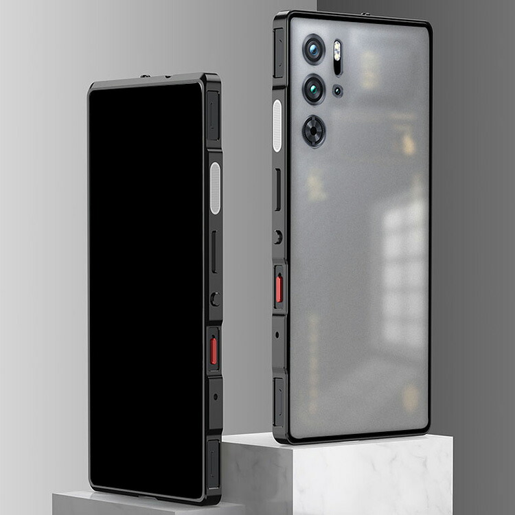 REDMAGIC 10 Pro バンパー ケース Pro+ アルミバンパー 半透明 背面