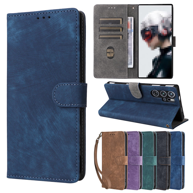 REDMAGIC 9 Pro �蒠�^ 9 Pro+ �J�o�[ PU���U�[ �蒠�^���U�[�P�[�X �X�g���b�v�t�� �X�^���h�@�\ �J�[�h���[ Nubia �k�r�A ���b�h�}�W�b�N9�v�� / 9�v��