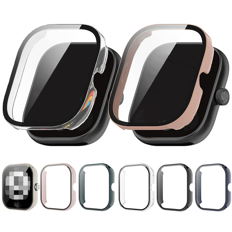 Redmi Watch 4 �P�[�X �J�o�[ �t���ʋ����K���X �S�ʕی� �t���ی�P�[�X �V���I�~ ���b�h�~�E�H�b�`4 �P�F/�N���A �t�B�������