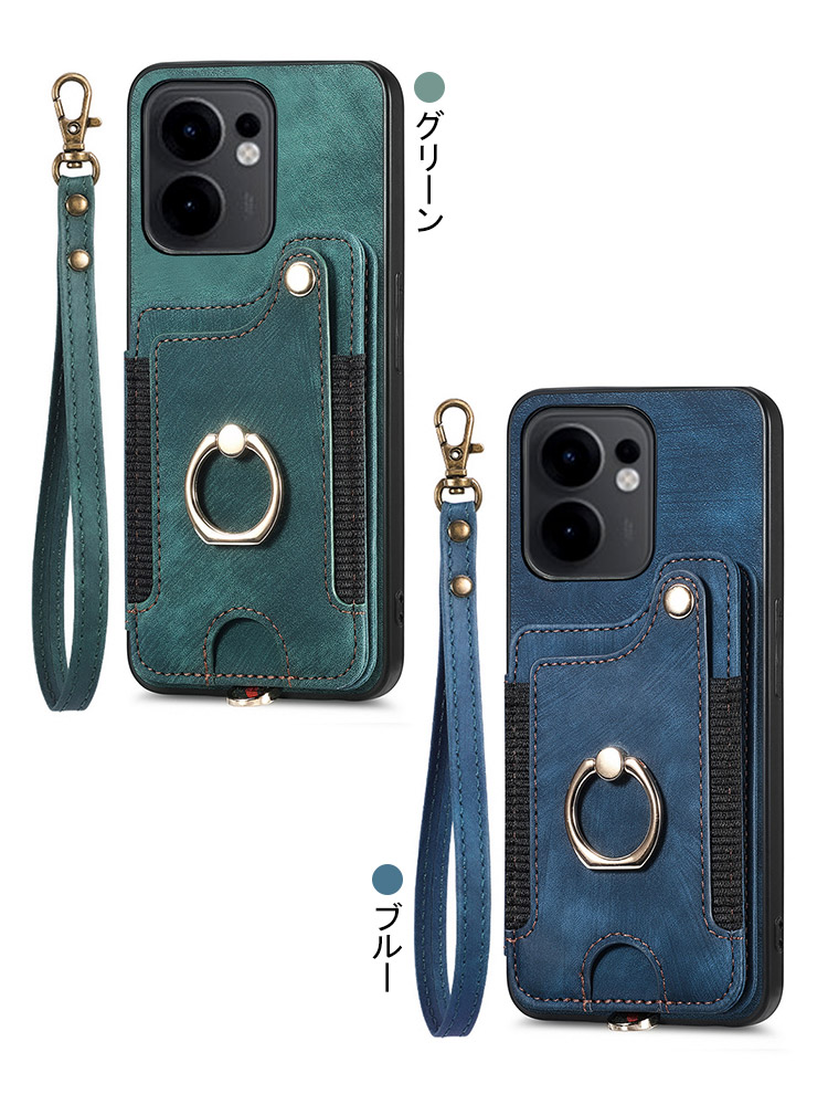 OPPO Reno13 A 耐衝撃 ケース reno 13a カバー PUレザー カード