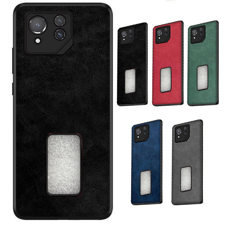 ROG Phone 8 �P�[�X ROG Phone 8 Pro �J�o�[ PU���U�[ �w�ʃ��U�[�P�[�X �V���v�� ASUS �G�C�X�[�X ROG �t�H�� 8/8 �v�� �J�o�[ �������� ������� �X�}�[�g