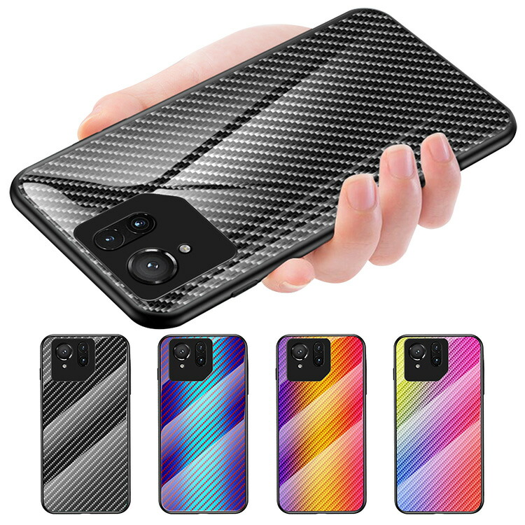 ROG Phone 9 �P�[�X ROG Phone 9 Pro �J�o�[ TPU �J�[�{���� �w�ʋ����K���X �O���f�[�V���� ���� ������ �L���L�� ������� ���킢�� ���f�B�[�X