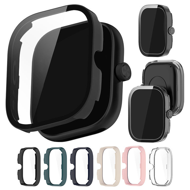 Redmi Watch 5 �P�[�X Redmi Watch5 �J�o�[ �t���ʋ����K���X �S�ʕی� �t���ی�P�[�X �P�F/�N���A �t�B������� �n�[�h�P�[�X ���� �V���I�~