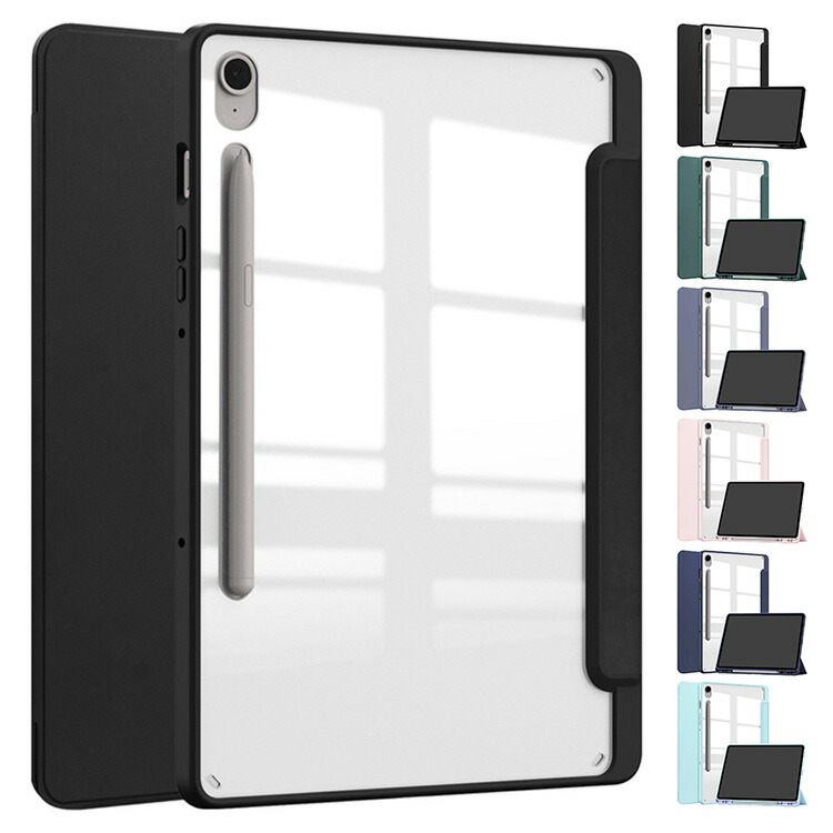 Galaxy Tab S10 FE �P�[�X 10.9�C���` �I�[�g�X���[�v �@�\�t�� �蒠�^ �J�o�[ �w�ʓ��� PU���U�[ �X�^���h�@�\ �y�����[ Samsung �T���X�� �M�����N�V�[