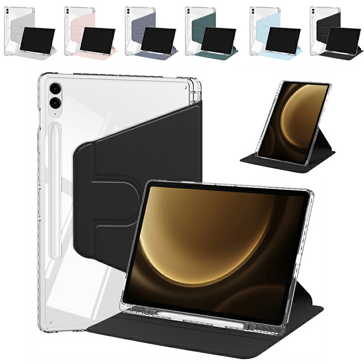 Galaxy Tab S10 FE+ �P�[�X 13.1�C���` �蒠�^�J�o�[ �w�ʓ��� �蒠�^PU���U�[�P�[�X �I�[�g�X���[�v �@�\�t�� �X�^���h�@�\ �y�����[ �p �ی�