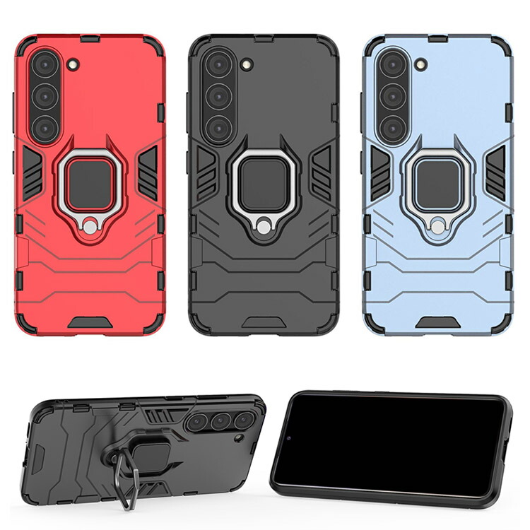 Galaxy S23 �P�[�X �ϏՌ� 2�d�\�� ��̌^�����O�t�� S23+/S23 Ultra �J�o�[ �M�����N�V�[ S23/S23 �v���X/S23 �E���g�� �A���h���C�h