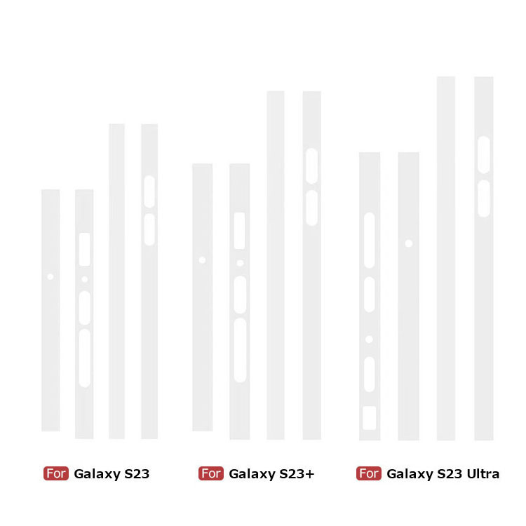 Galaxy S23/S23+/S23 Ultra 保護フィルム 2枚セット 側面保護