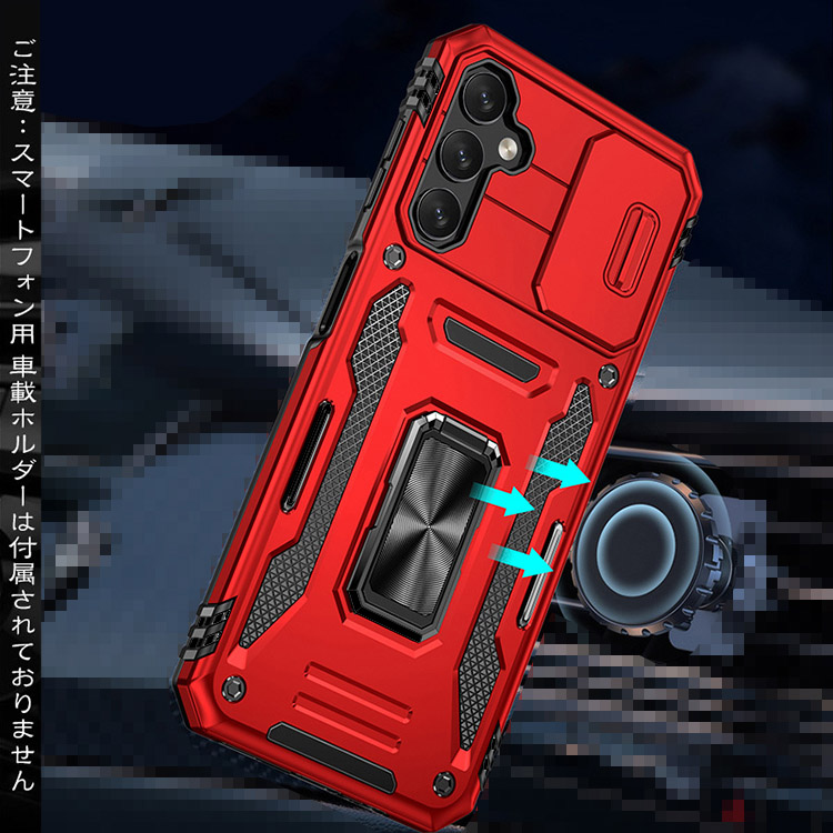 Galaxy S23 FE ケース 耐衝撃 カバー 一体型スマホリング付き カメラレンズカバー付き カメラ保護 スタンド機能 リング付き 2重構造｜it-donya｜03