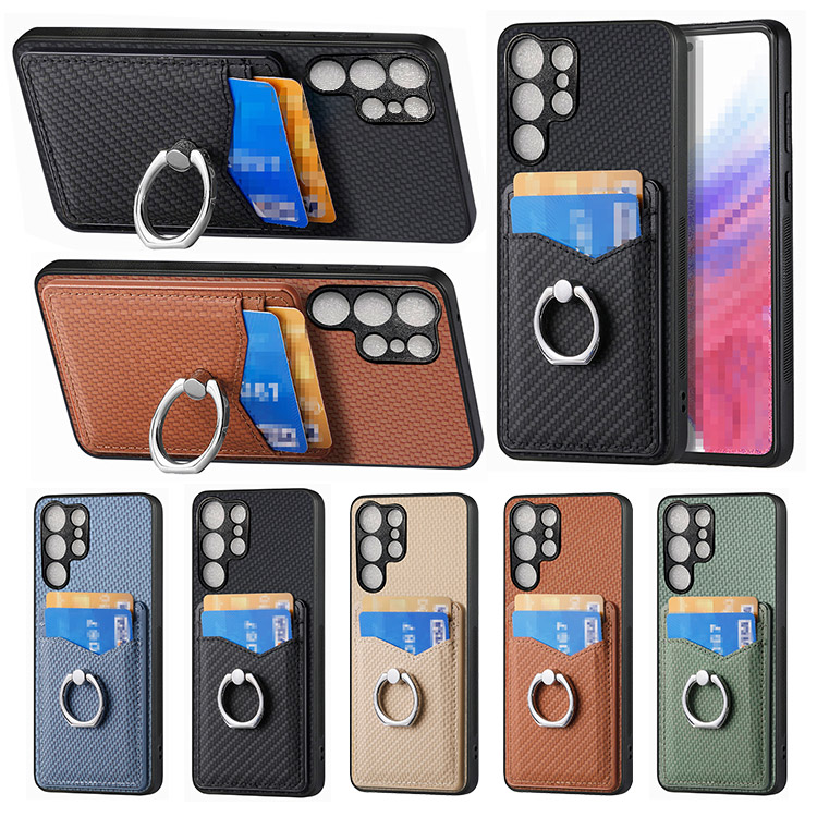 Galaxy S24 �P�[�X S24+/S24 Ultra �J�o�[ �ϏՌ� PU���U�[ �J�[�h���[ ��̌^�����O�t�� �X�^���h�@�\ �w�ʃ��U�[�P�[�X �A���h���C�h �P�[�X Samsung