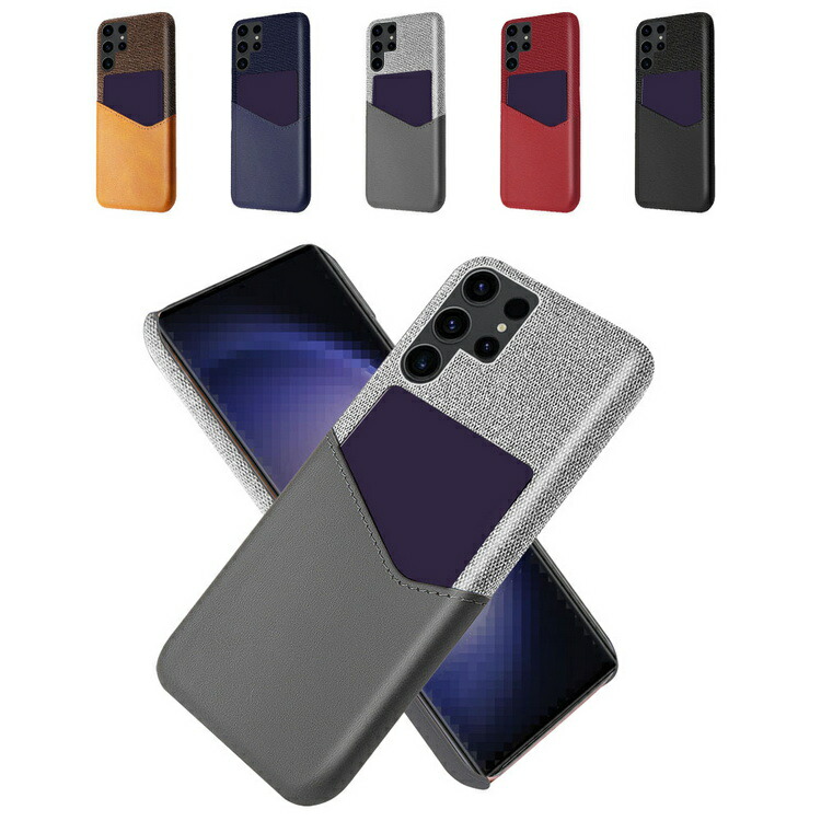 Galaxy S24 �P�[�X �J�o�[ PU���U�[ �J�[�h���[ �v���X�`�b�N �w�ʃ��U�[�P�[�X �A���h���C�h S24+/S24 Ultra Samsung �T���X�� �M�����N�V�[ S24/S24
