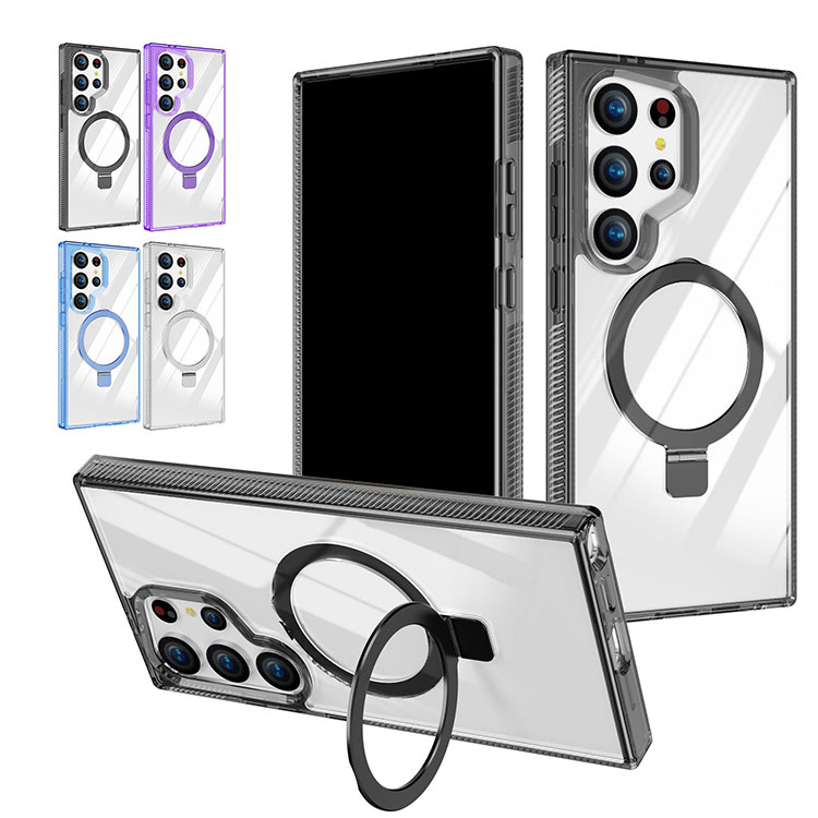 Galaxy S24 �P�[�X S24+/S24 Ultra �J�o�[ �N���A ���� ��̌^�����O�t�� �X�^���h�@�\ �A���h���C�h �P�[�X Samsung S24+/S24 Ultra �X�}�z