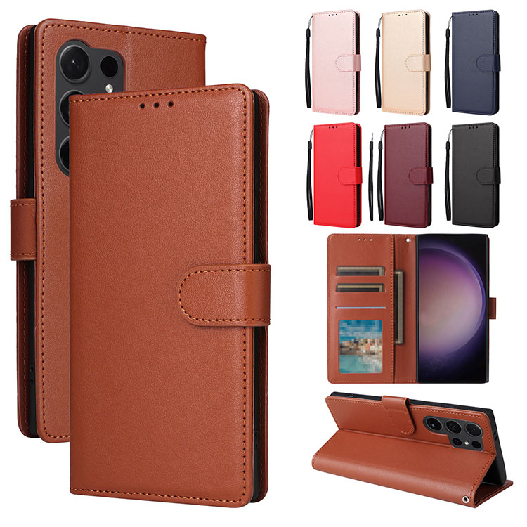 Galaxy S24FE �P�[�X �蒠�^ �J�o�[ PU���U�[ �蒠�^PU���U�[�P�[�X �X�^���h�@�\ �J�[�h���[ �X�g���b�v�t�� Samsung �T���X�� �M�����N�V�[ S24 FE