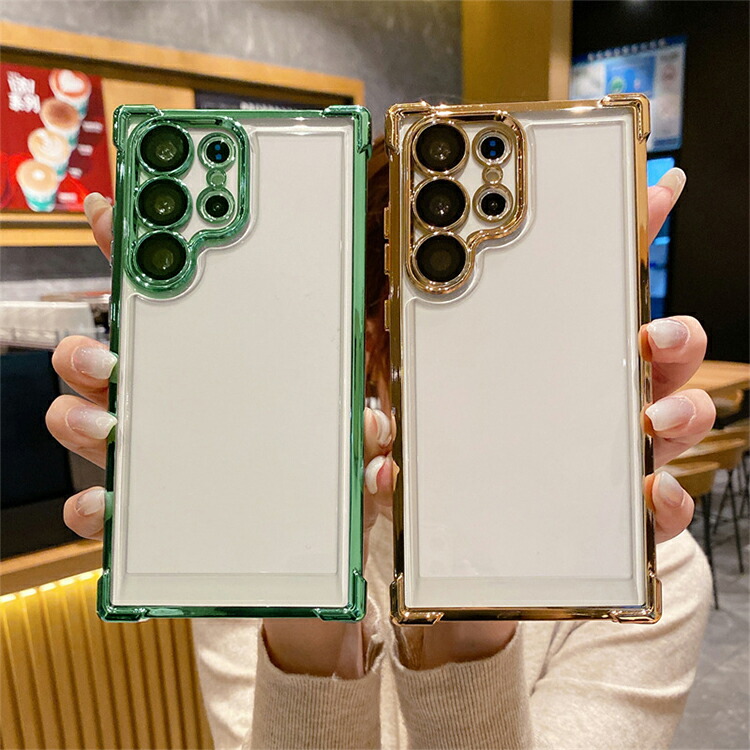 Galaxy S25 ケース 一体型カメラレンズ保護 強化ガラス カバー S25+/
