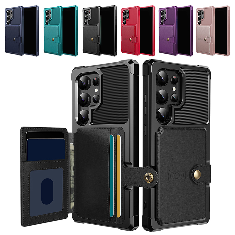 Galaxy S25 ケース 耐衝撃 S25+ Ultra カバー PUレザーケース