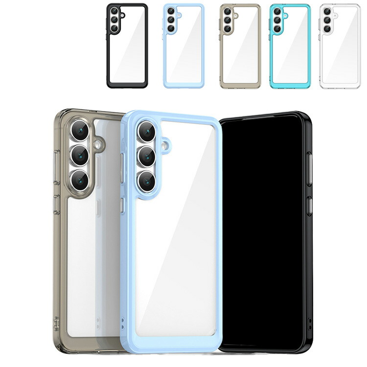 Galaxy S25 FE �P�[�X �N���A �J�o�[ �N���A �w�ʓ���  ���� �O��ی� �t���J�o�[ �ی�P�[�X �V���v�� Samsung �T���X�� �M�����N�V�[ S25