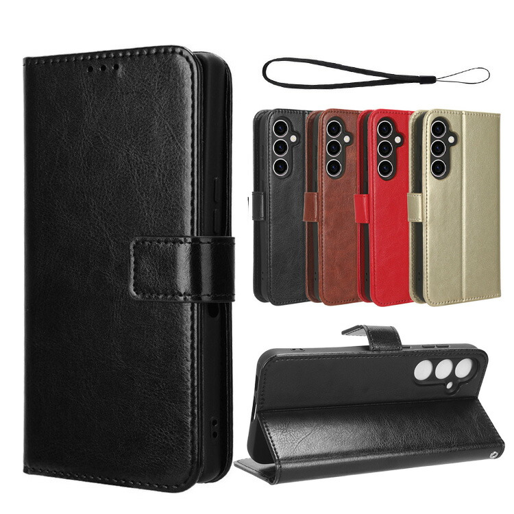 Galaxy S25 FE �P�[�X �蒠�^ �J�o�[ �蒠�^PU���U�[�P�[�X  �X�^���h�@�\ �J�[�h���[ �X�g���b�v�t�� PU���U�[ �ی�P�[�X �X�g���b�v�� Samsung �T���X��