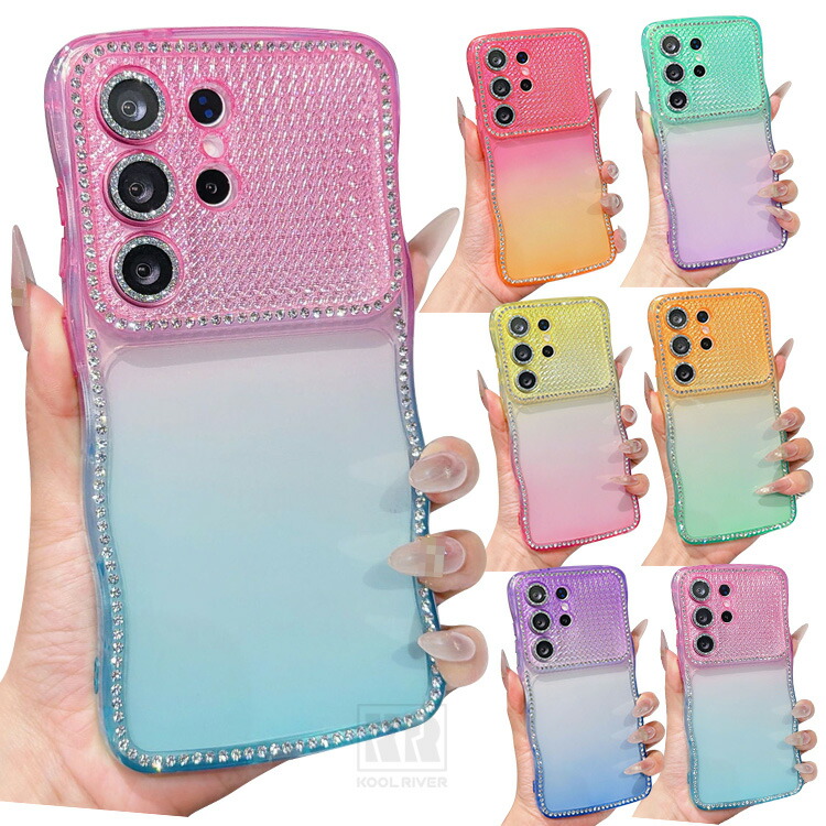 Insta Galaxy S26�Ή� �P�[�X �E�F�[�u �g�^ �Ȃ݂Ȃ� �J�o�[ �J�����ی�t�� ���C���X�g�[�� ���� �g�� TPU �\�t�g �P�[�X �O���f�[�V���� S26+/S26 Ultra