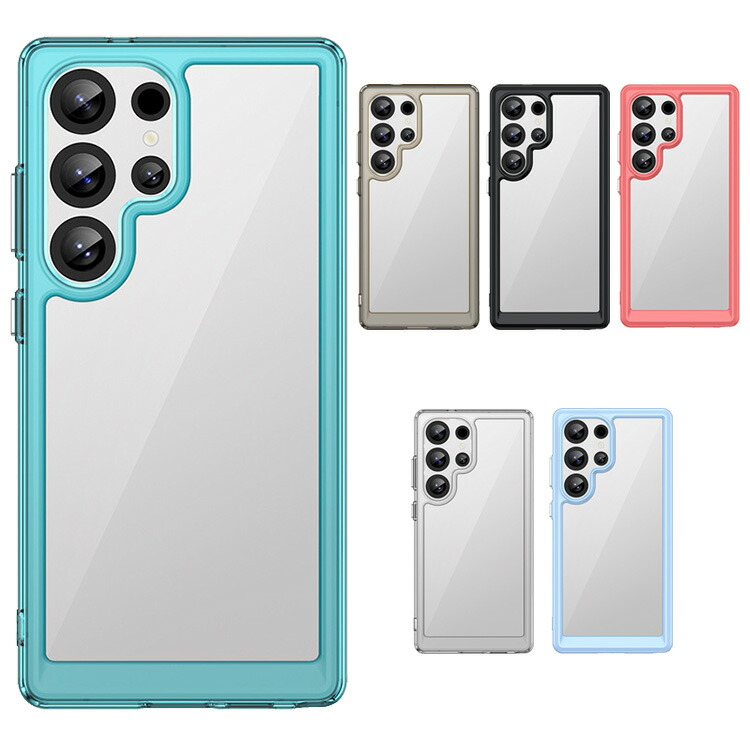 Galaxy S26 �N���A�P�[�X S26+/S26 Ultra �J�o�[ �ϏՌ� �N���A ���� TPU+�A�N���� �X�g���b�v�� �V���v�� ���� ������ Samsung �T���X��