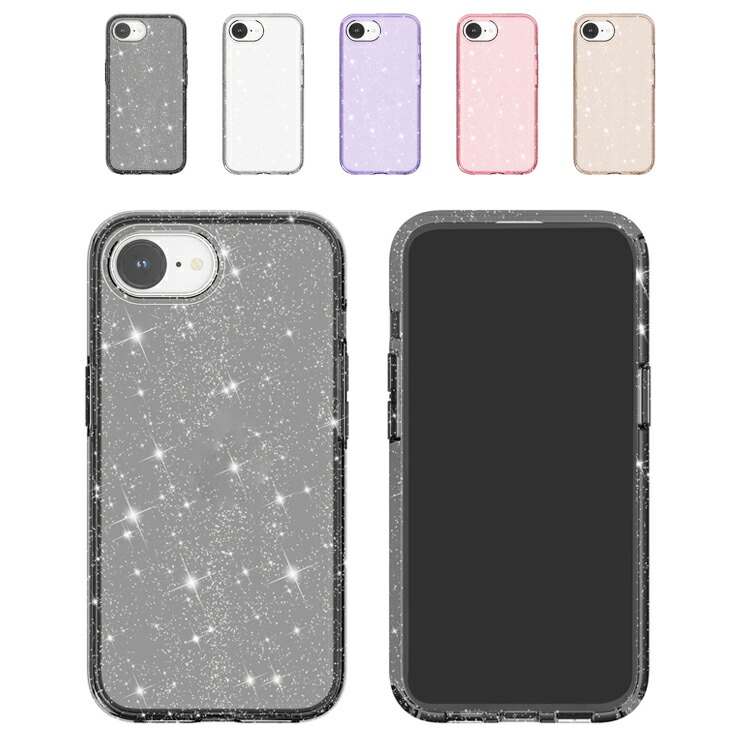 iPhone17e / iPhone16e �N���A �P�[�X/�J�o�[ �N���A ���� ����TPU+ �w�ʃv���X�`�b�N ���炫�� ���� ������ ���炫�� �O���b�^�[ �L���L�� Apple �A�b�v��