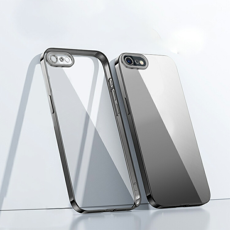 iPhone16e クリア ケース/カバー 透明 メッキ TPU ソフト ケース ストラップ穴 可愛い お洒落 シンプル ストラップホール付き Apple アップル アイフォン |  | 01