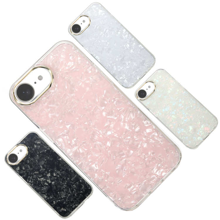 iPhone16e ケース カバー シンプル 貝殻風 可愛い お洒落 耐衝撃 衝撃