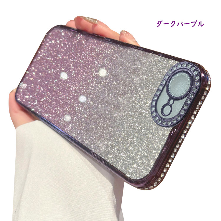 ラメストーン装飾iPhoneケース iPhone17e / iPhone16e ケースカバー ラインストーン メッキ TPU