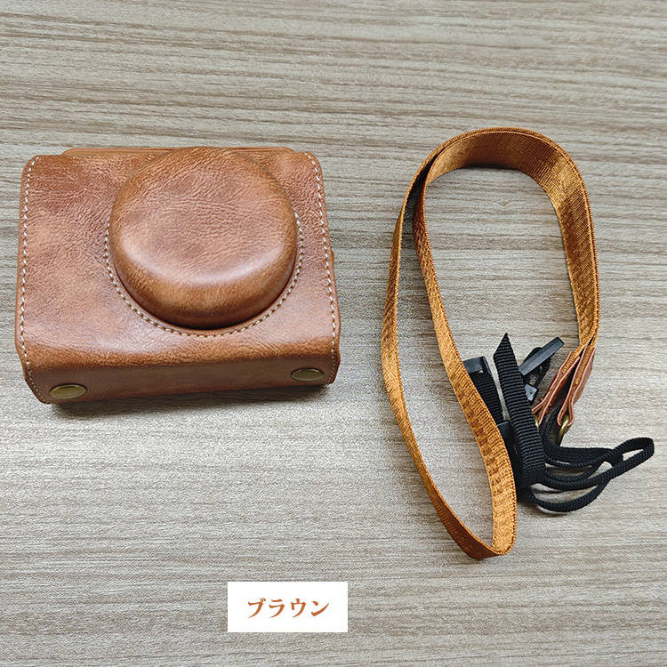 SONY VLOGCAM ZV-1F カメラケース PUレザー ショルダーストラップ